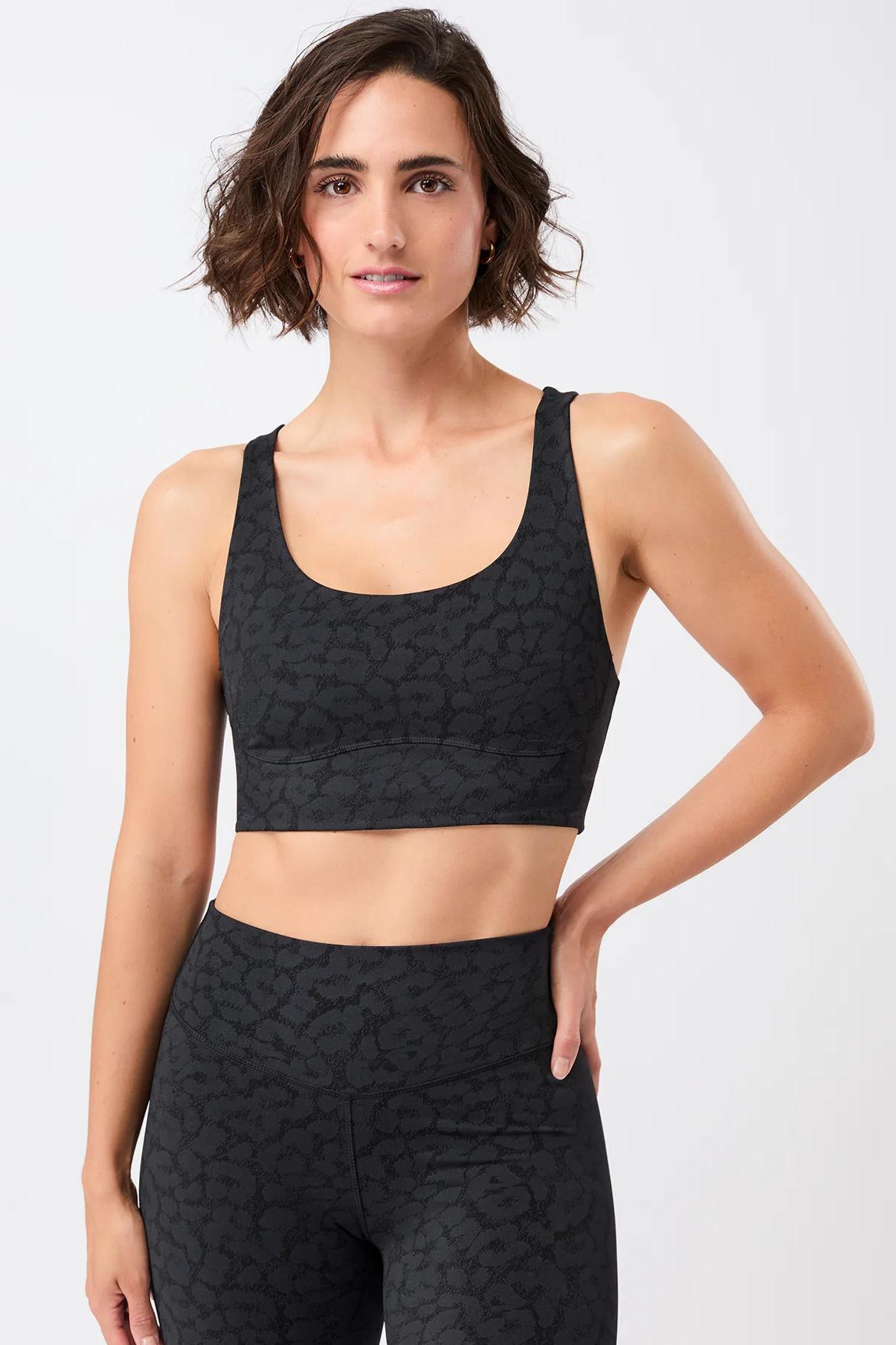 MANDALA  Sportbeha Met Leo-Print In Zwart