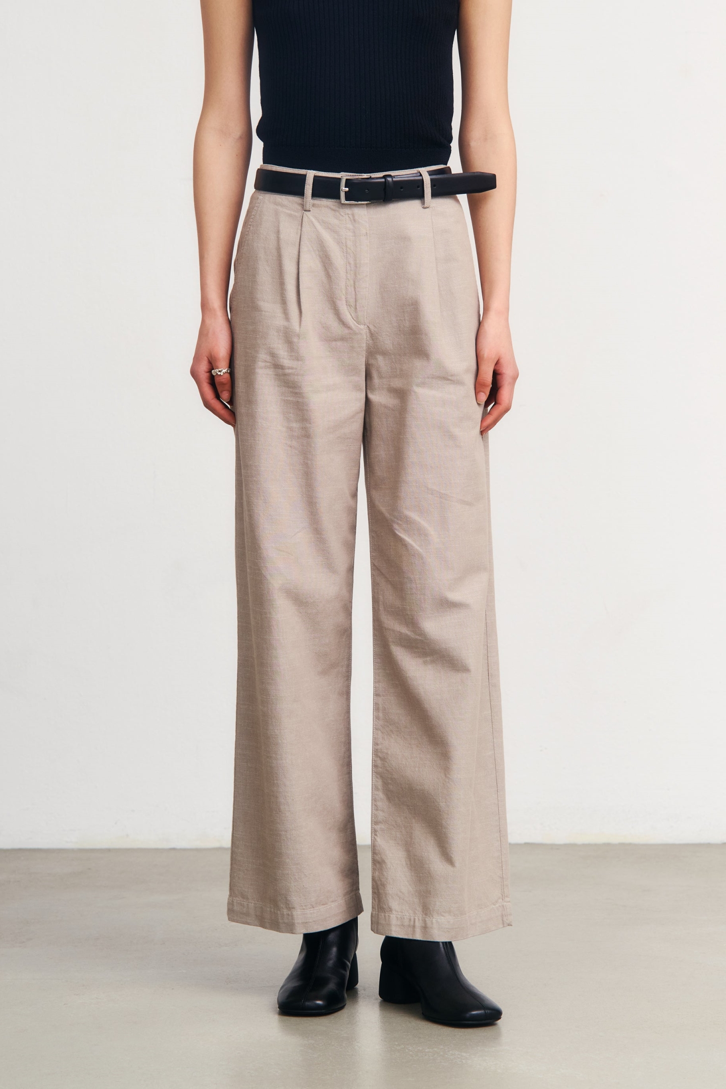 Rotholz  Broek Met Hoge Taille, Grijsbruin