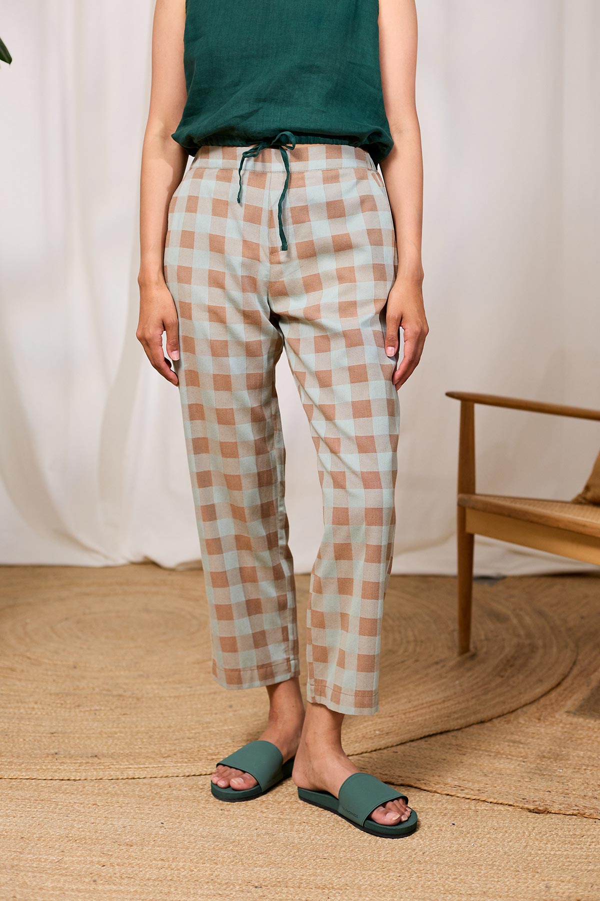 TWOTHIRDS  Broek Waikane Tweekleurige Ruitjes