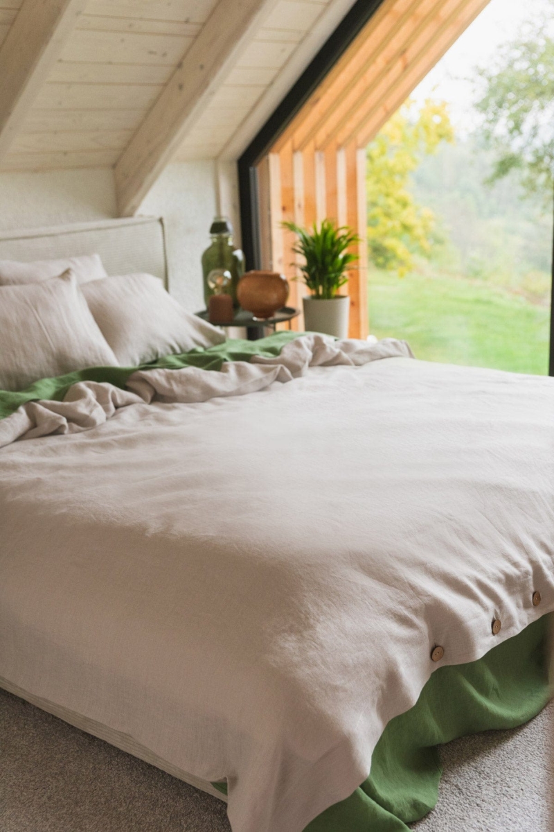 AmourLinen  Set Beddengoed CrÃ¨me