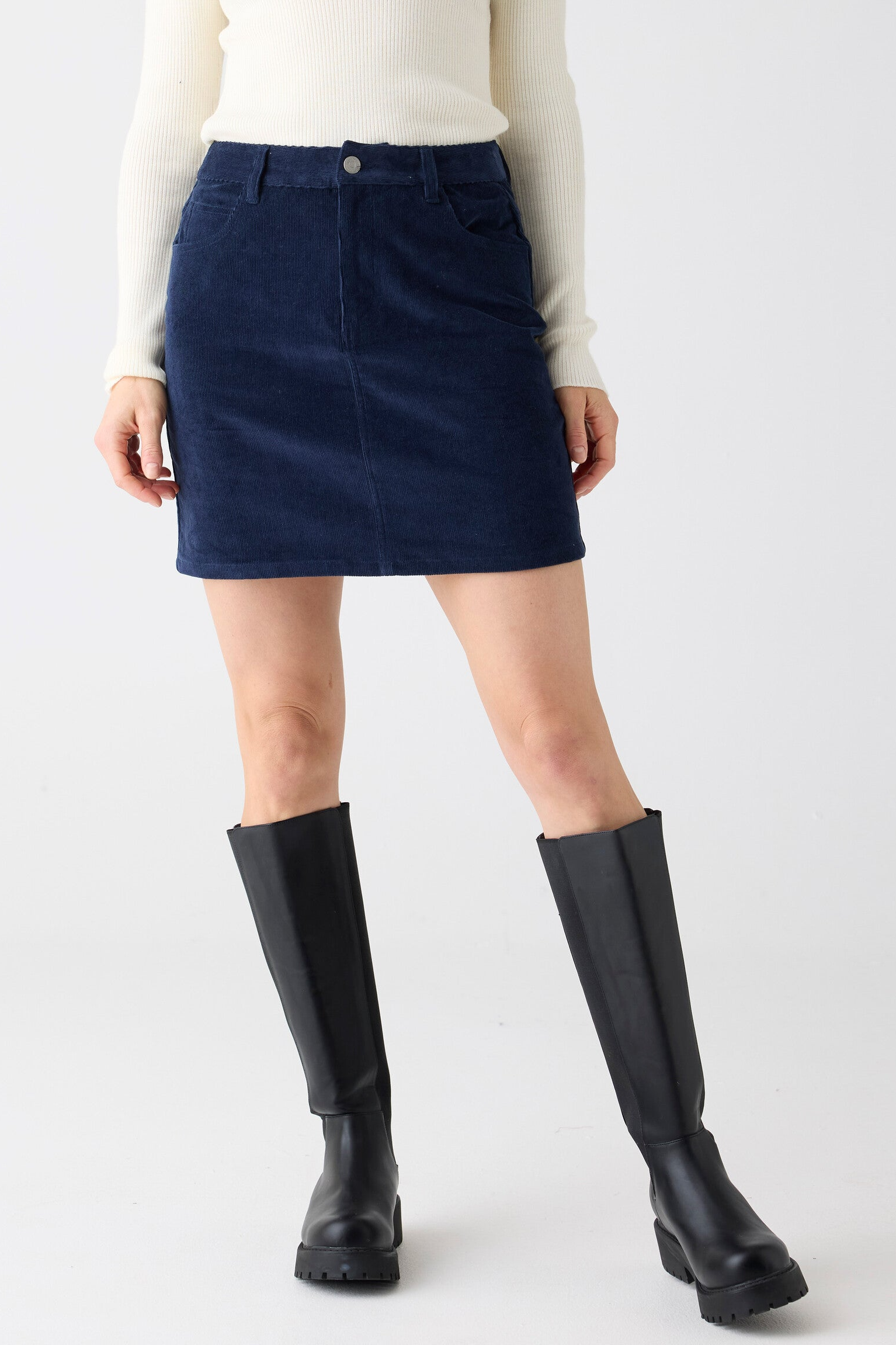 KnowledgeCotton Apparel  Rok Van Corduroy, Night Sky Navy