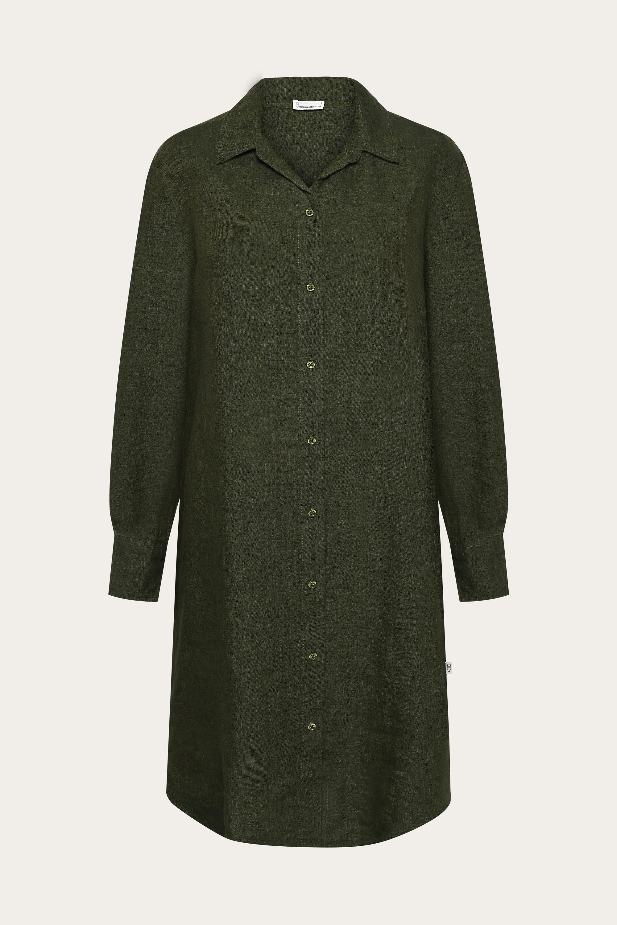 KnowledgeCotton Apparel  Jurk Classic Burned Olive