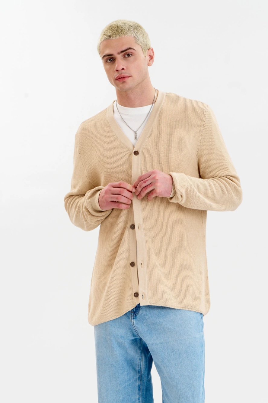 KOMODO mannen vegan Cardigan Lucas CrÃ¨me