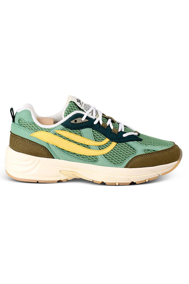 Genesis mannen vegan Sneakers G-Eco 99 Multi Olijfgroen Geel