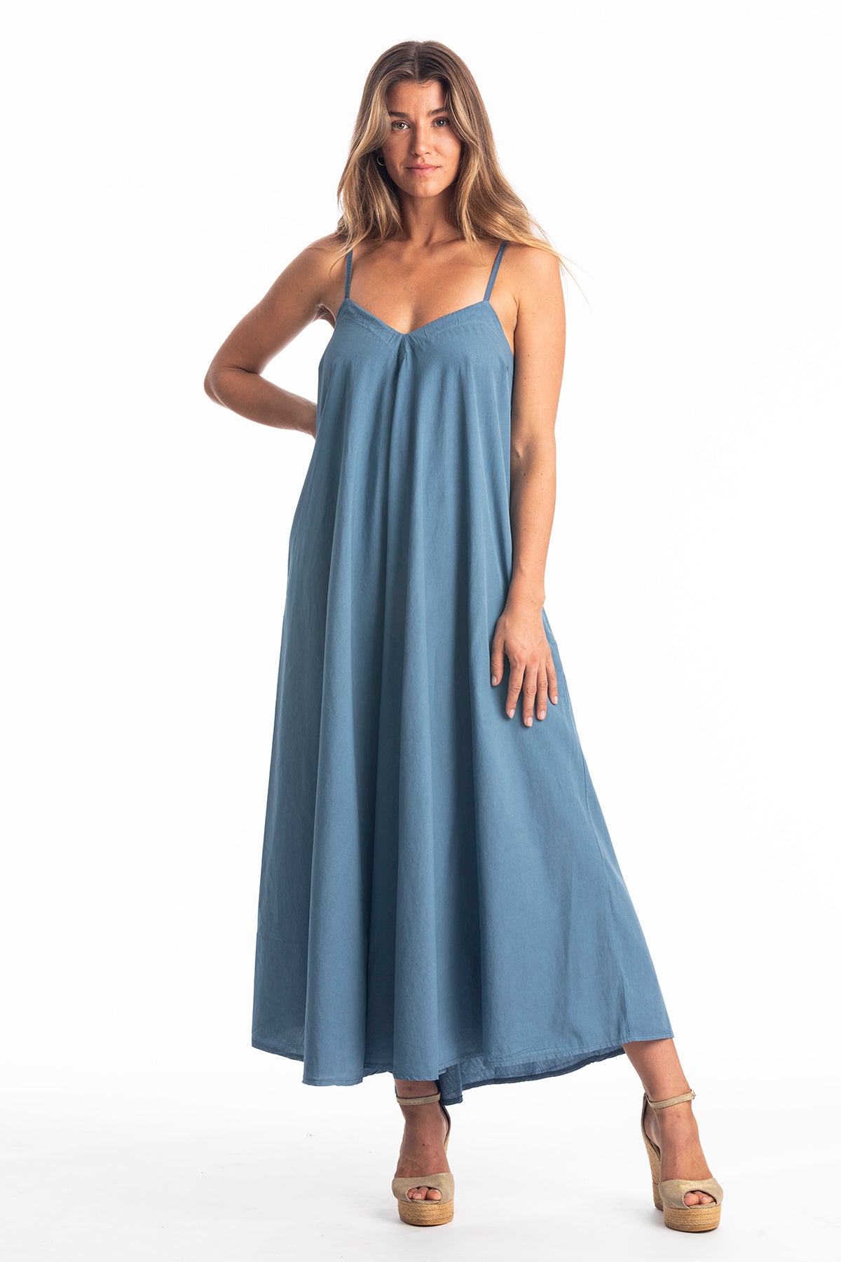 RAVENS VIEW IBIZA  Jurk Leia Jeans Blauw