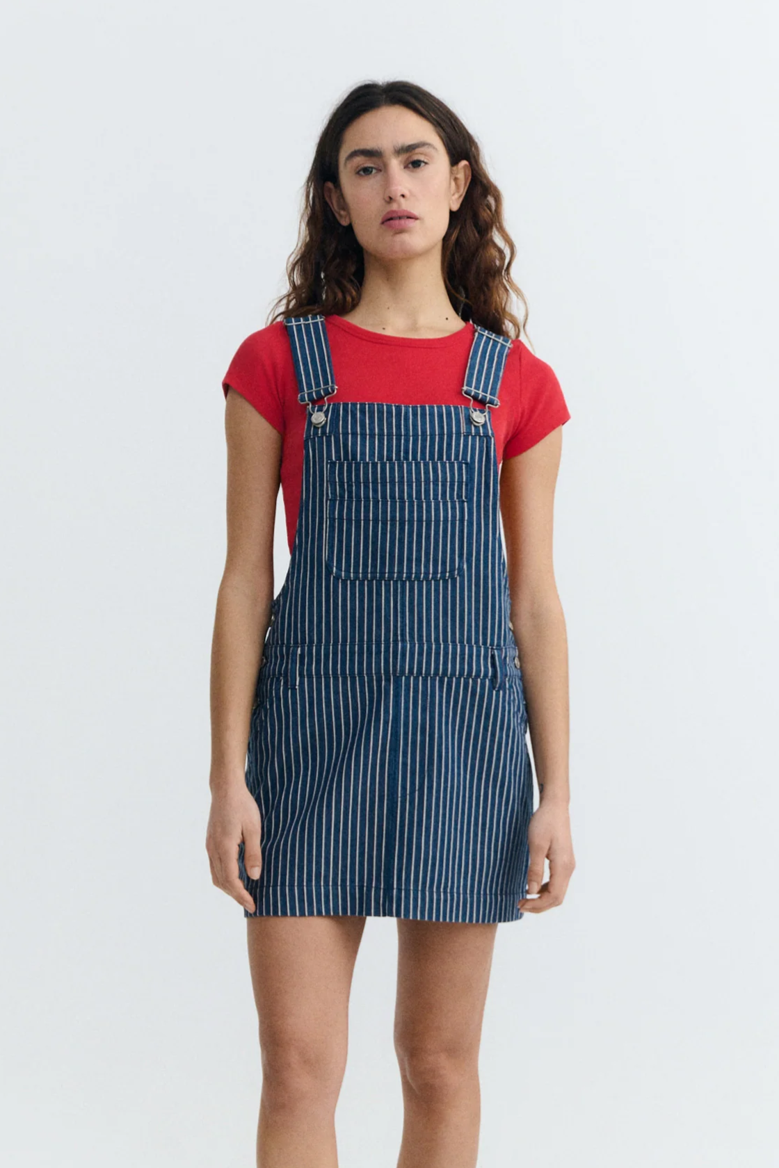 Thinking MU  Jurk Rafaela Railway Stripes Blauw