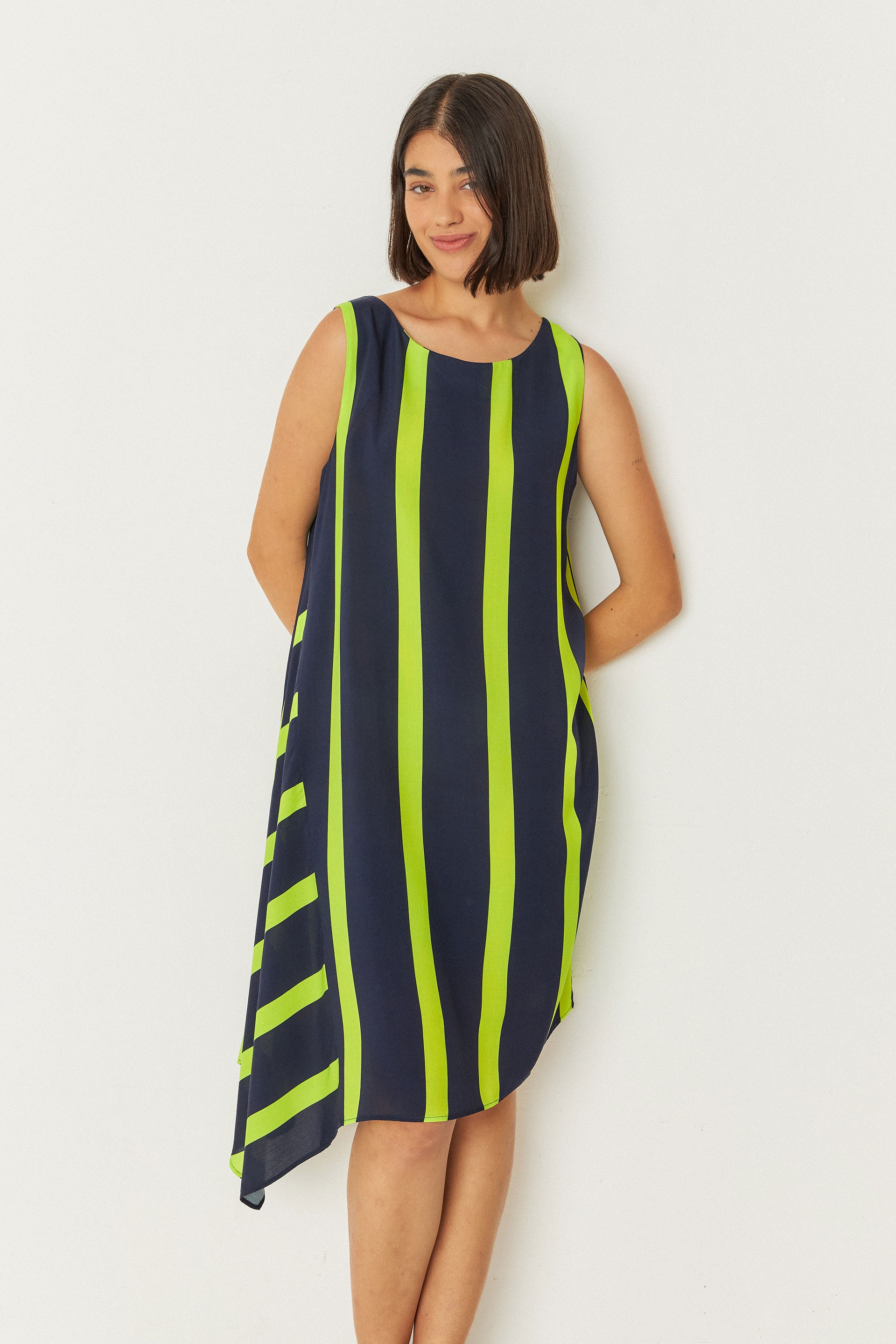 SKFK  Jurk Junkal Marineblauw/Groen