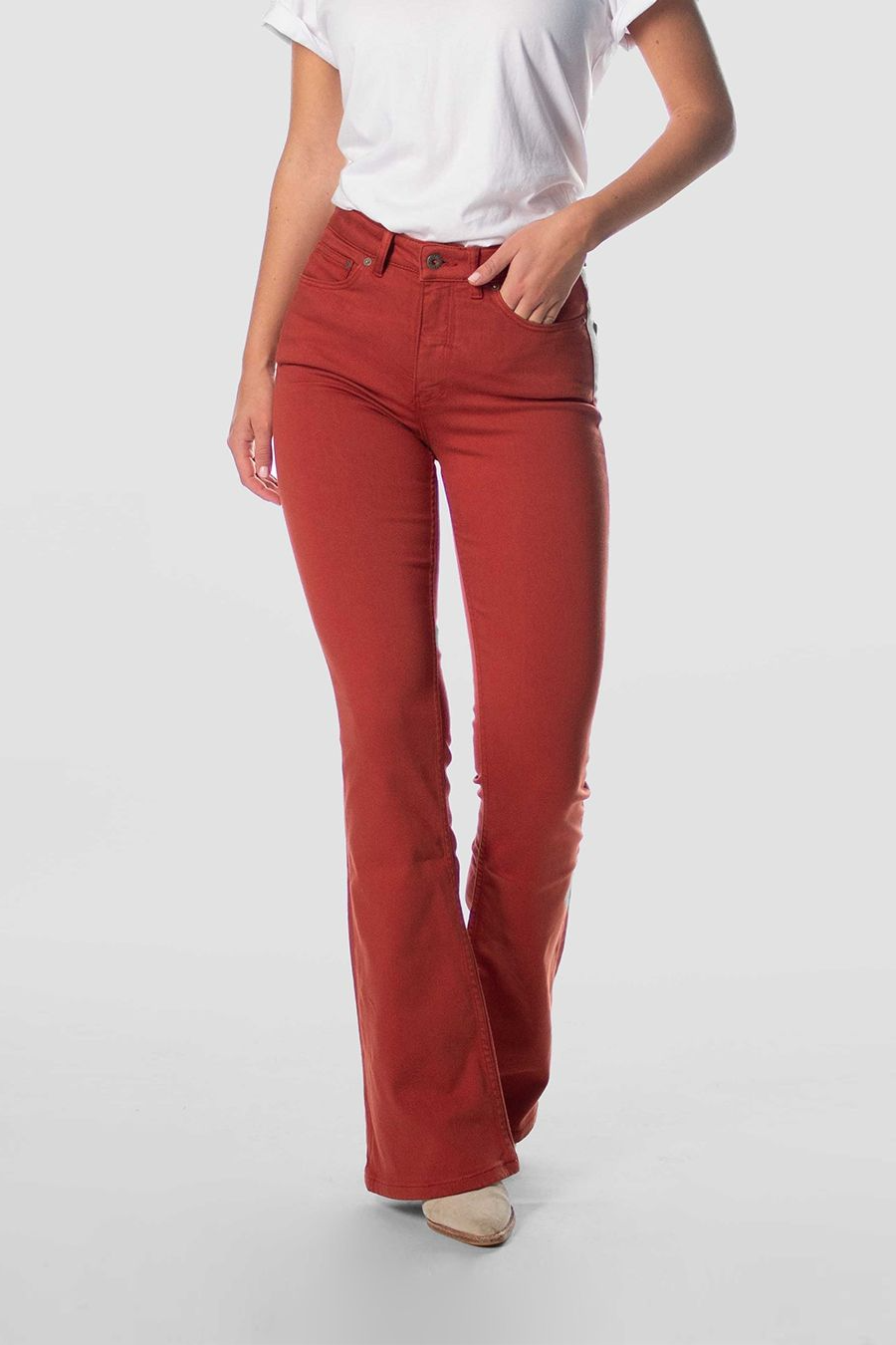 Kuyichi  Jeans Lisette Flare Lichtrood