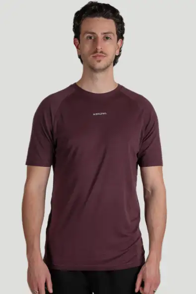 Boldwill mannen vegan T-Shirt Mahonierood