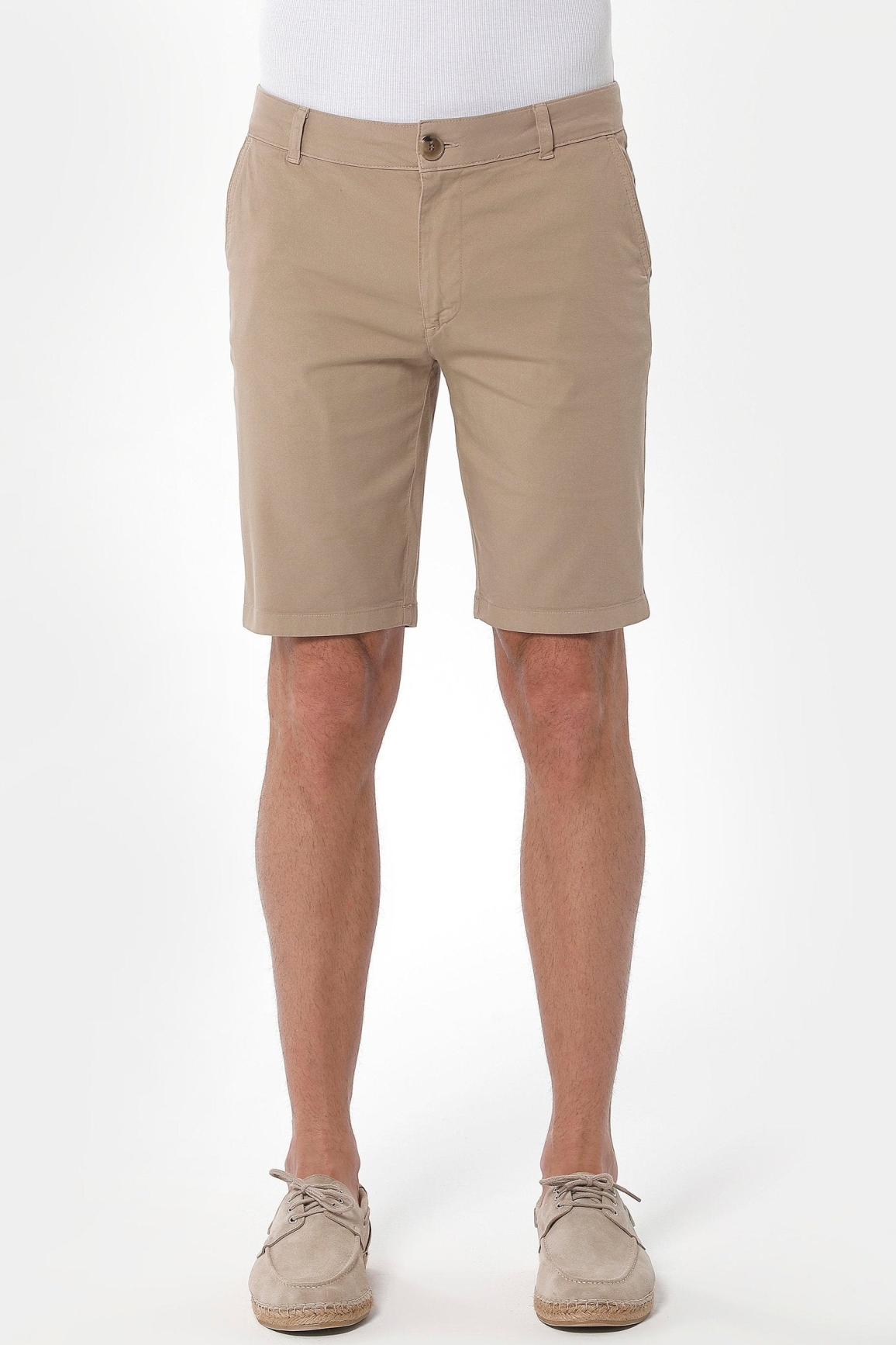 ORGANICATION mannen vegan Chinoshort Slank Beige