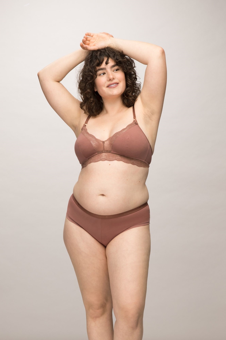 LOVJOI  Bralette Stipa Warm Bruin