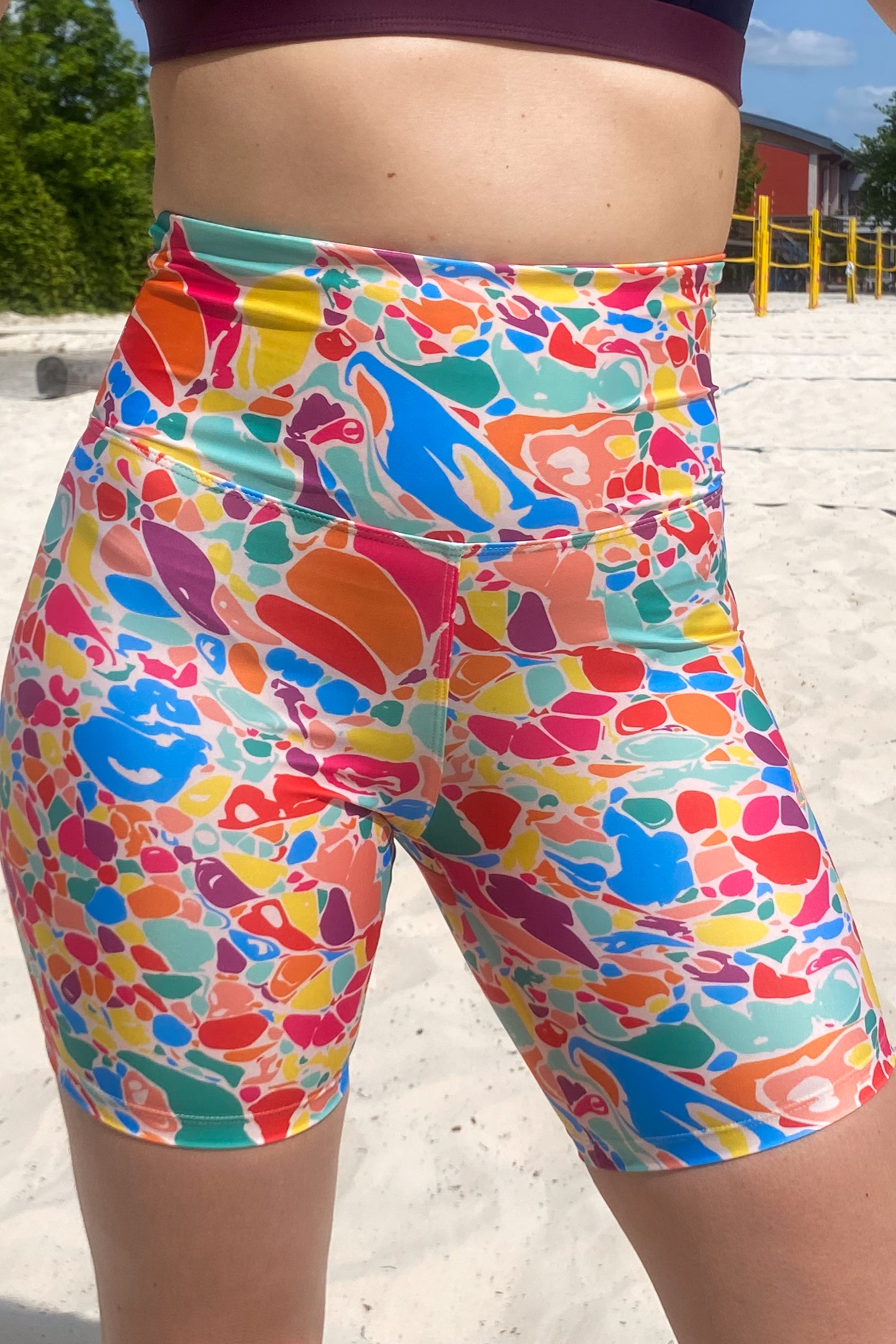 Inaska  Shorts Met Hoge Taille Radler-Print