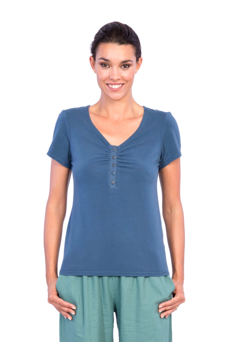 RAVENS VIEW IBIZA  Top Safari Denim Blauw