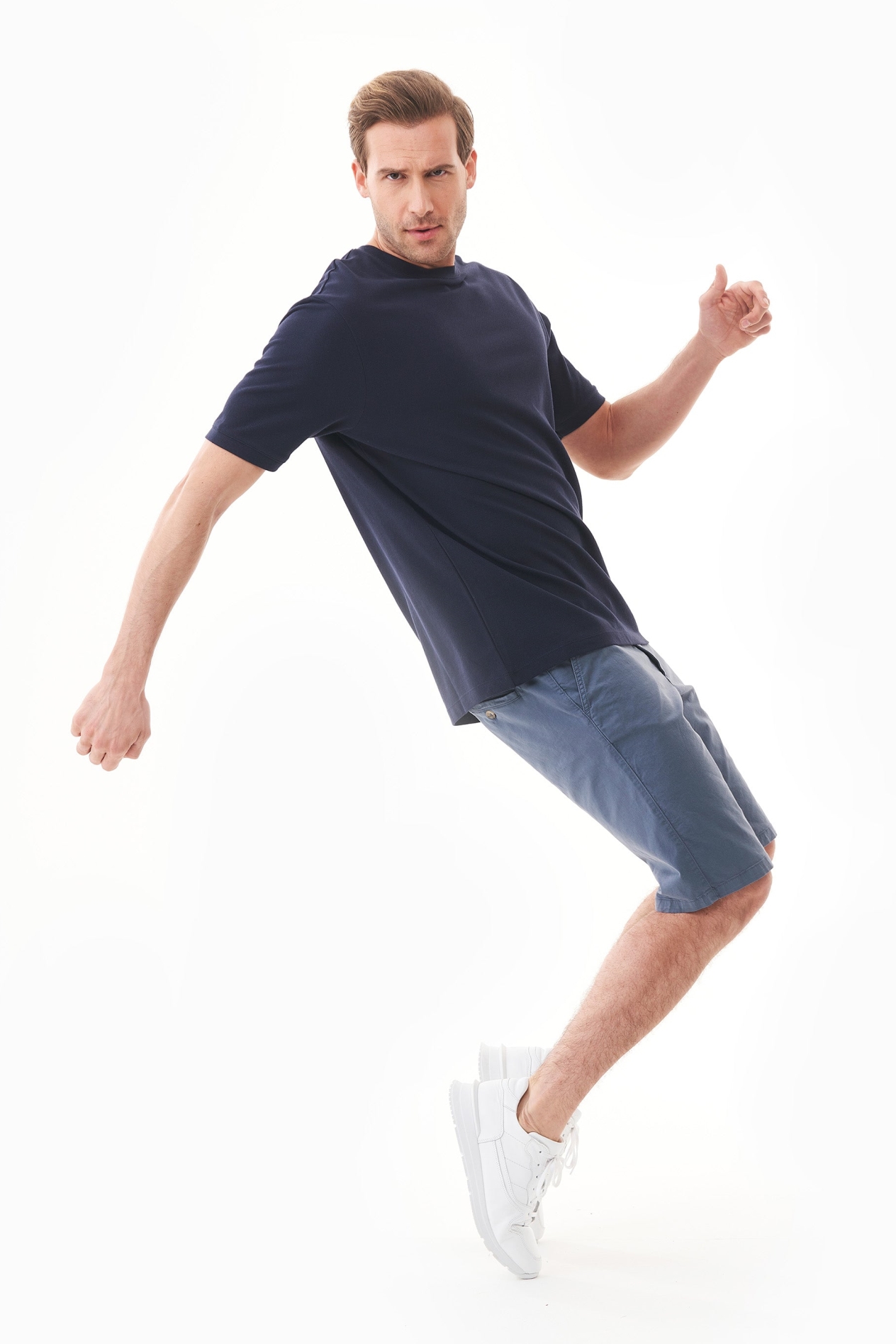 ORGANICATION mannen vegan Slim-Fit Chino Shorts Van Biologisch Katoen