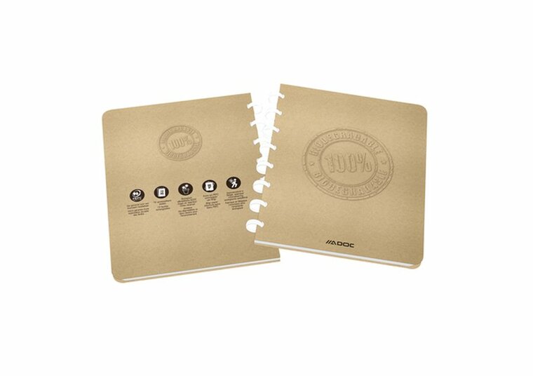 Biodegradable notitieboek A5 - gelijnd ringband schrift
