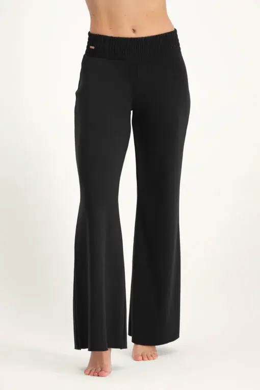 Flow Wijde Yoga Broek – Onyx Black
