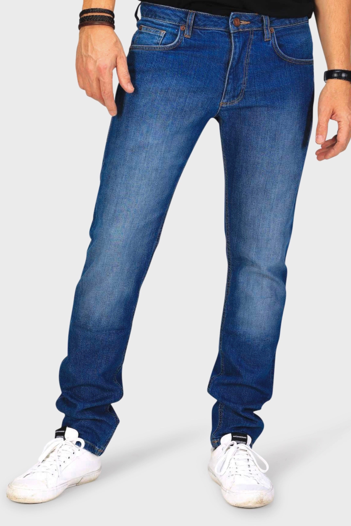 TORLAND mannen vegan Jeans Slim Fit Benny Mid Indigoblauw