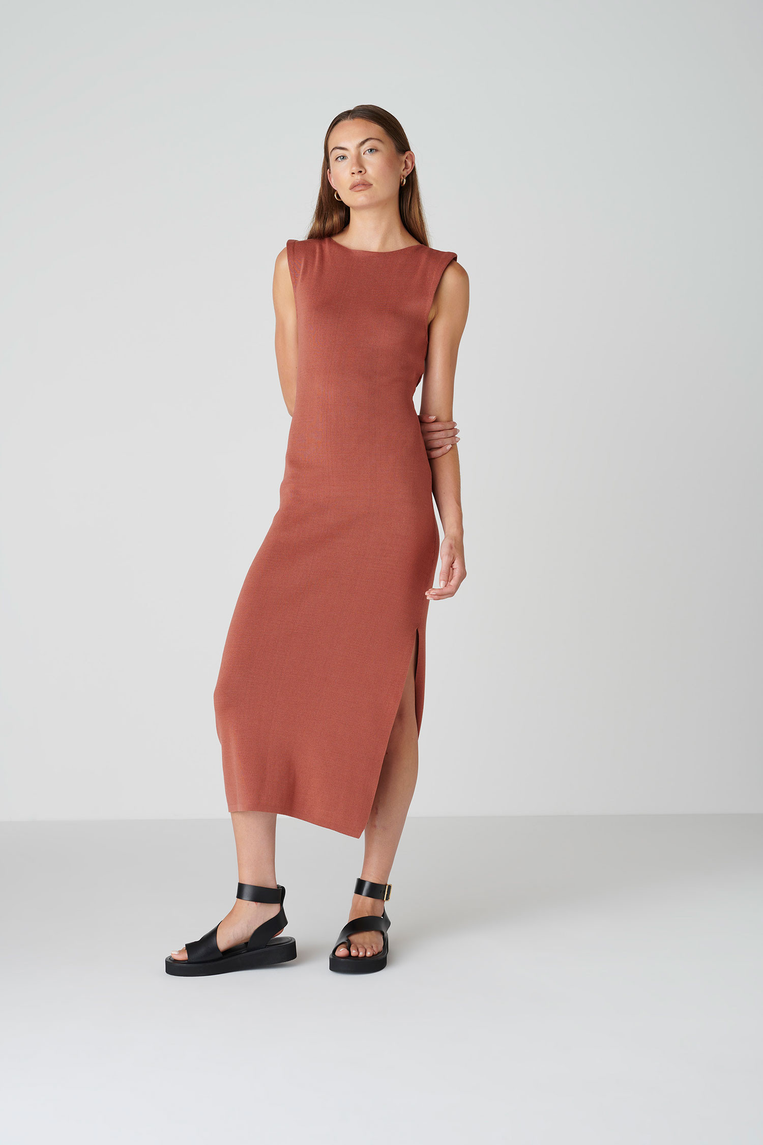 Floria Collective  Jurk Ana Koperbruin