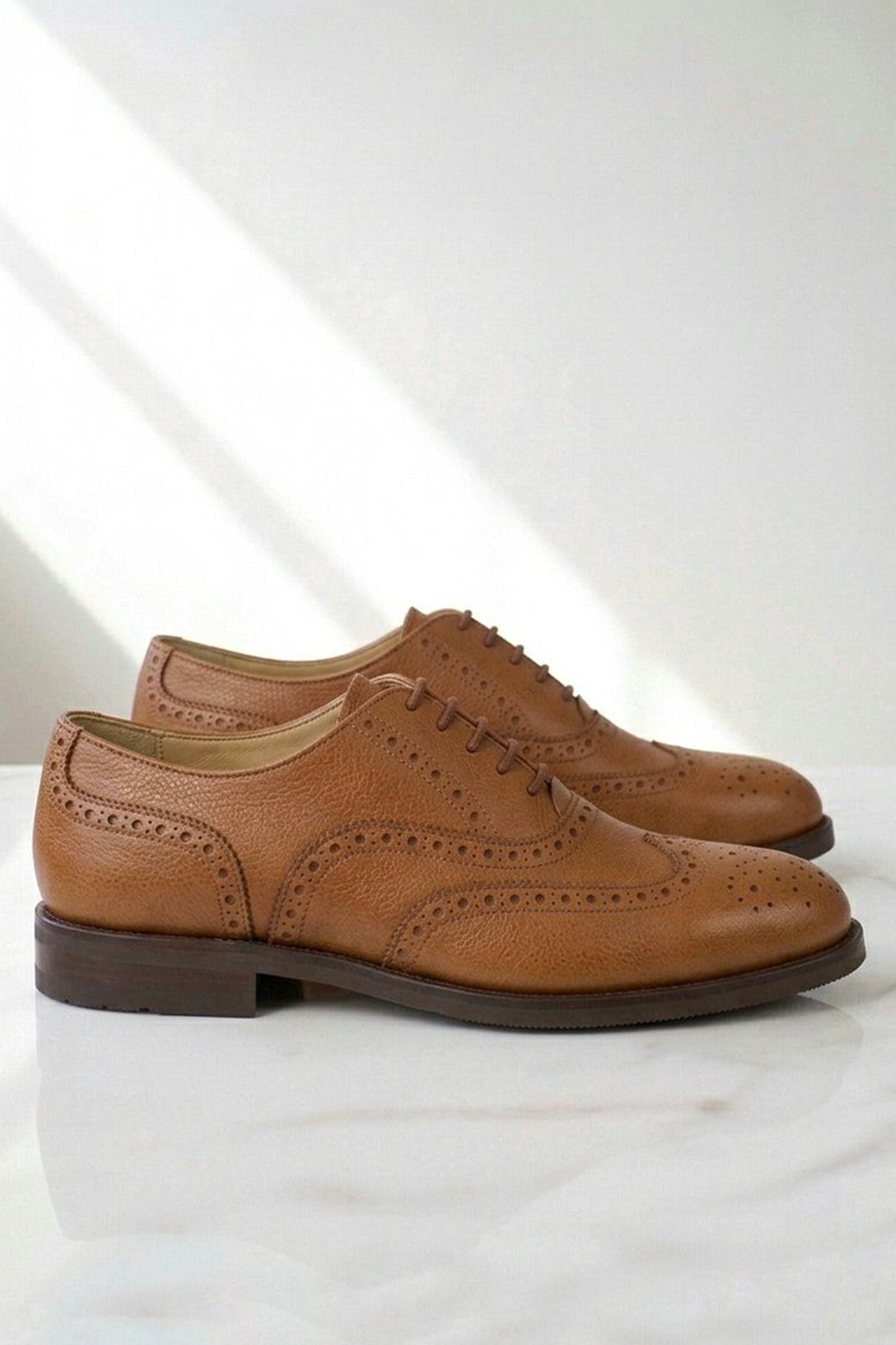 Will's Vegan Store  Schoenen Dames Oxford Brogues Brede Pasvorm Bruin