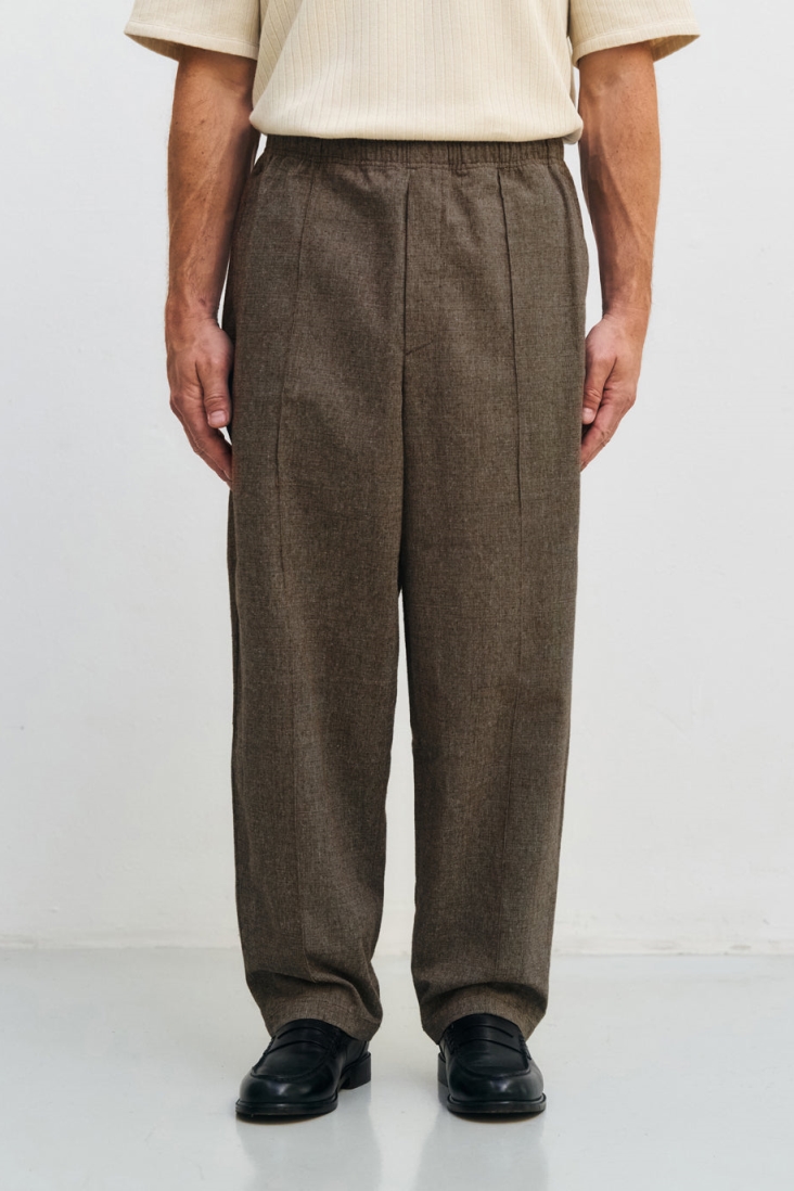 Rotholz mannen vegan Broek Wijd Geplooid Canvas Bruin
