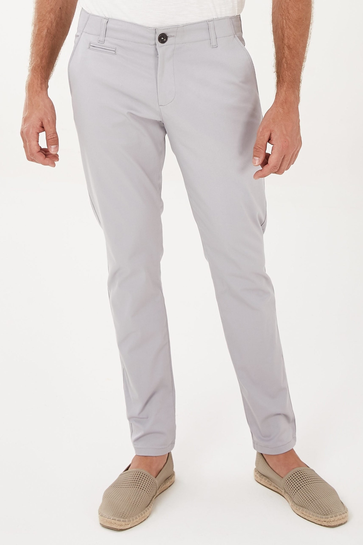 ORGANICATION mannen vegan Chino Broek Lichtgrijs