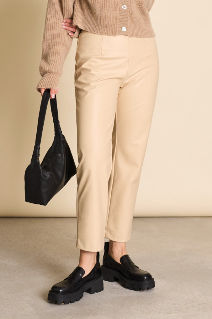 JAN 'N JUNE  De Vegan Coated Pants Cream