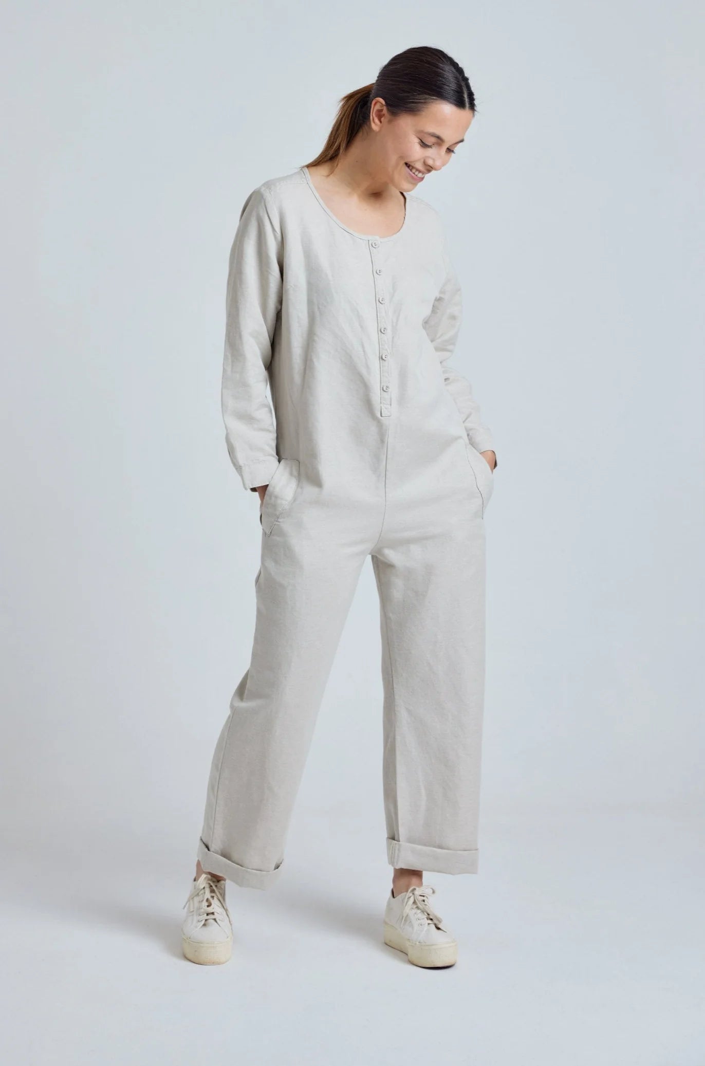 Flax and Loom  Jumpsuit Clara Natural Beige
