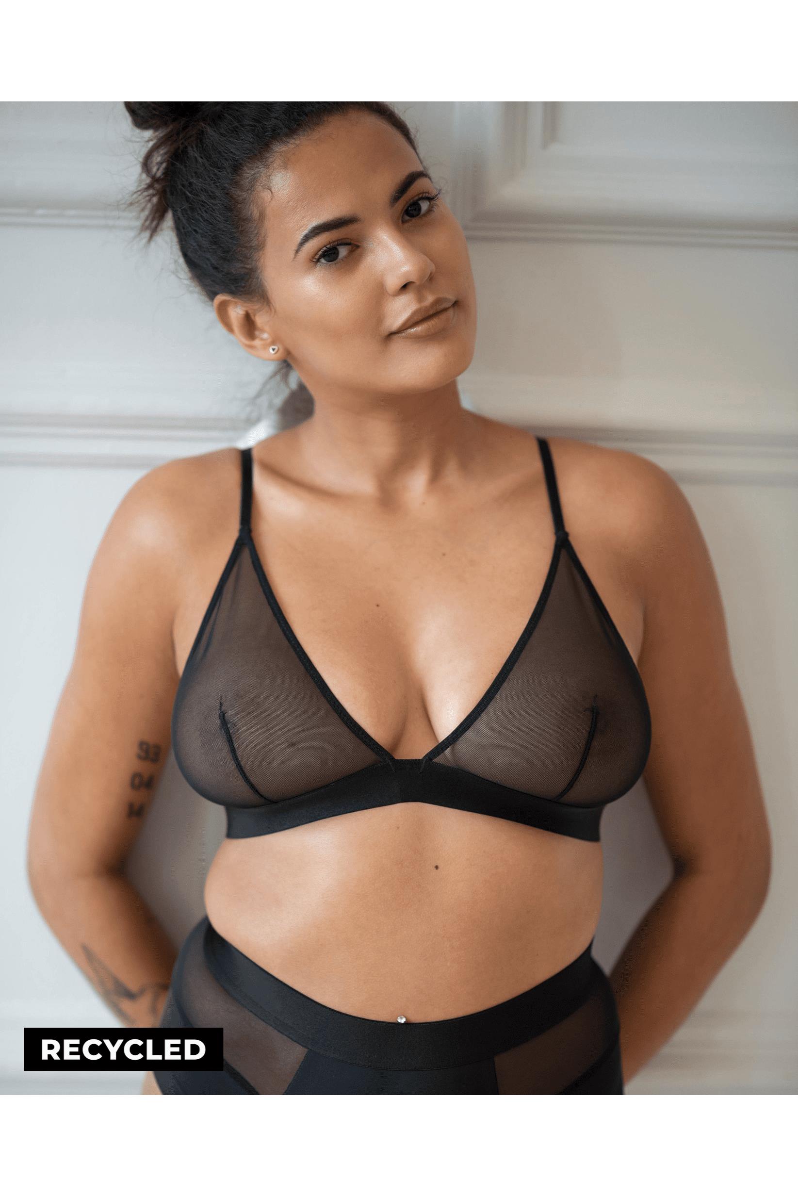Understatement  Bralette Mesh Mania Zwart