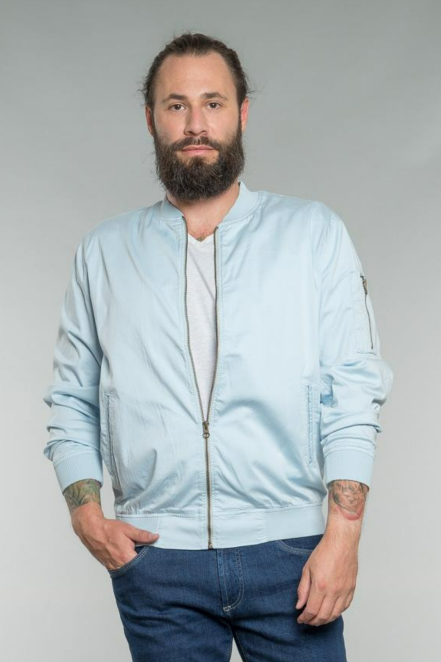 Feuervogl mannen vegan Blousonjas Till Blue