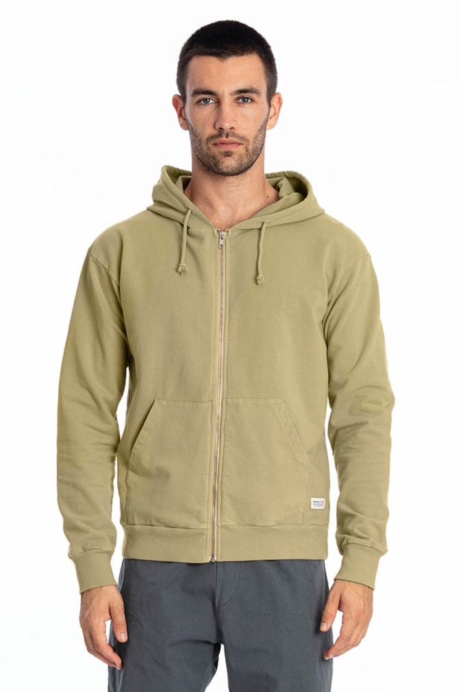 RAVENS VIEW IBIZA mannen vegan Capuchon Zip Ibiza Dark Aloe