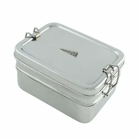 Two Tier Lunch Box Panna, RVS broodtrommel met 2 compartimenten.