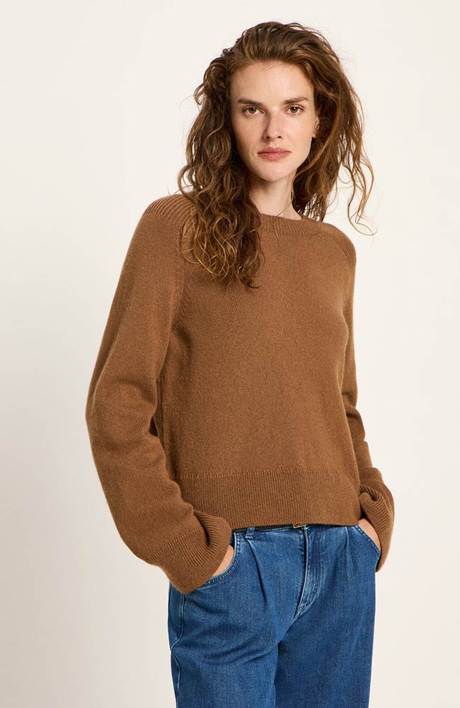 Cropped bruine trui