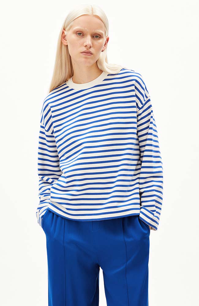 Frankaa stripe trui dynamo blue