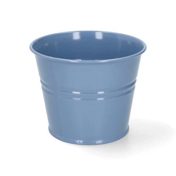 Bloempot, zink, zeeblauw, Ø14,5 cm