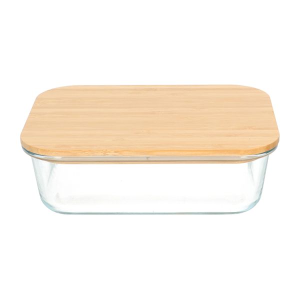 Vershoudschaal, glas en bamboe, 1,1 l