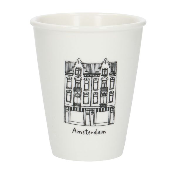 Gevel mok, Amsterdam De Pijp, porselein, 200 ml