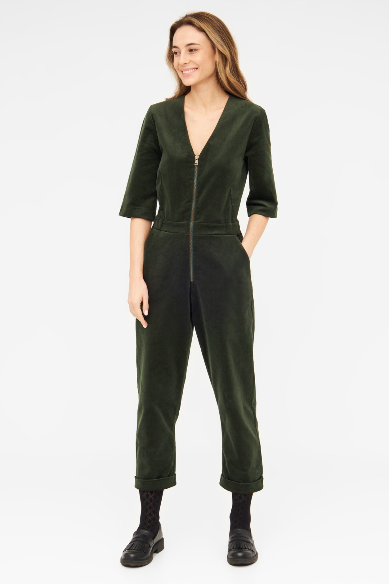 WiDDA  Jumpsuit Kris Donkergroen