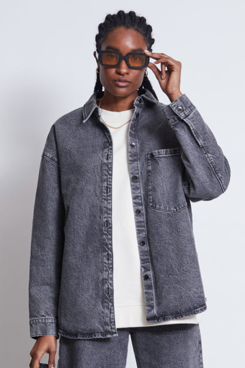 JAN 'N JUNE  Overhemd Denim Solace Lichtgrijs