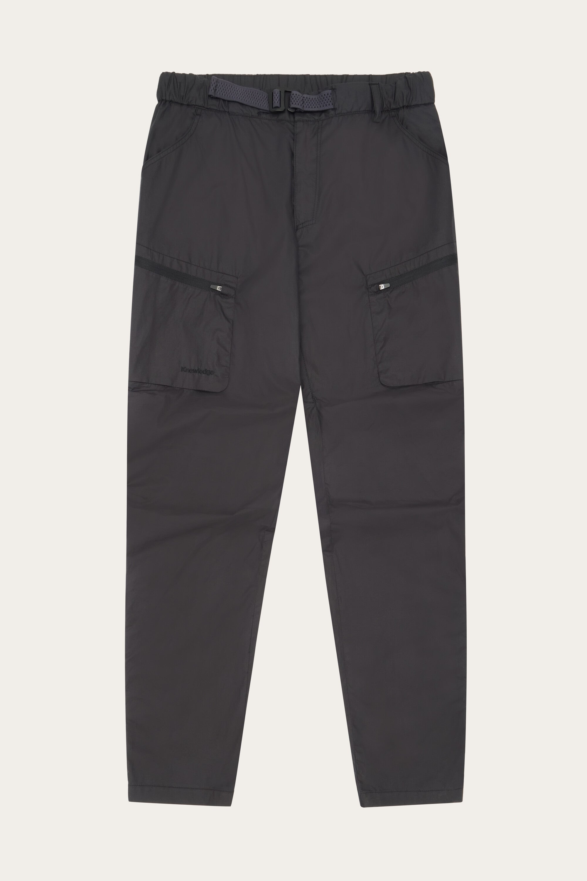 KnowledgeCotton Apparel mannen vegan Broek Vent Ripstop 90 Zwart Jet