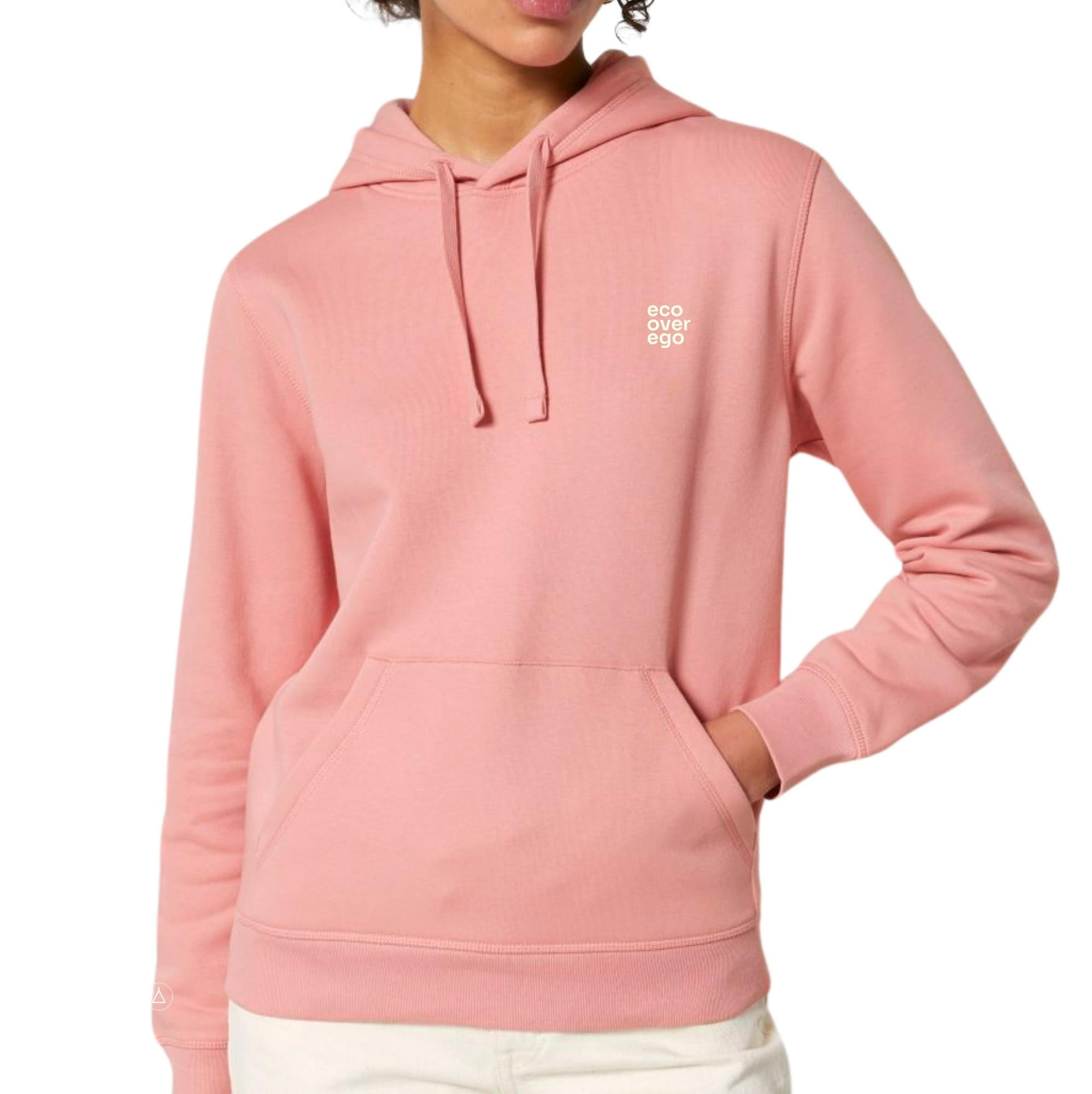 Inaska  Hoodie Unisex Eco Statement Zacht Roze CrÃ¨me