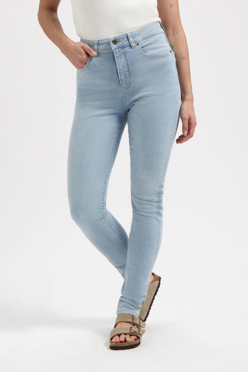 Kuyichi  Jeans Carey High Rise Skinny Hemelsblauw