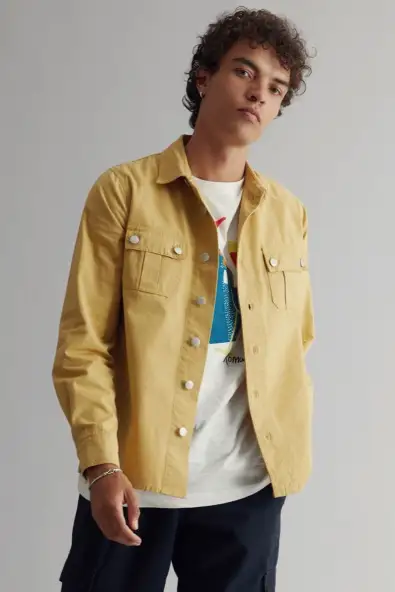 KOMODO mannen vegan Overshirt Jean Zand