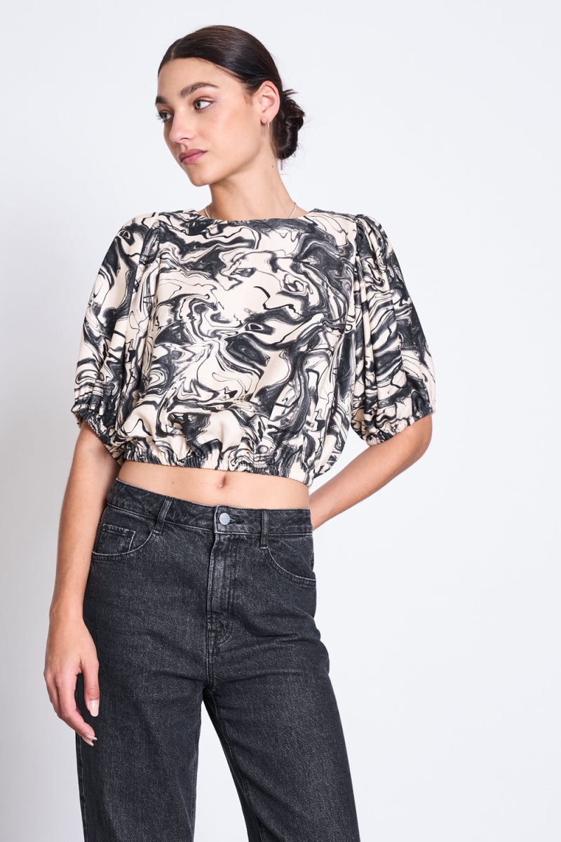 JAN 'N JUNE  Blouse Skye Inktafdruk