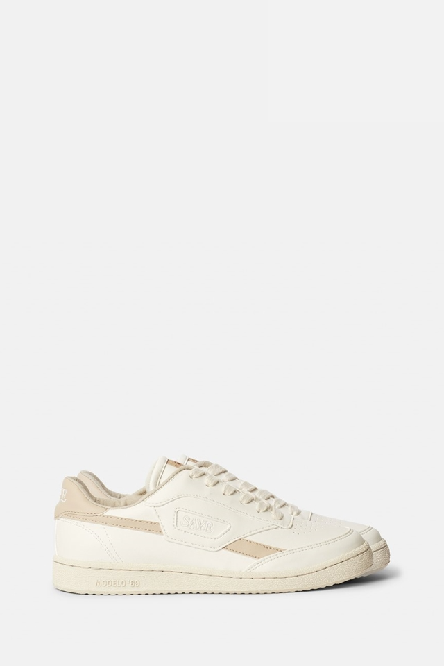 SAYE mannen vegan Sneaker Modelo '89 Beige