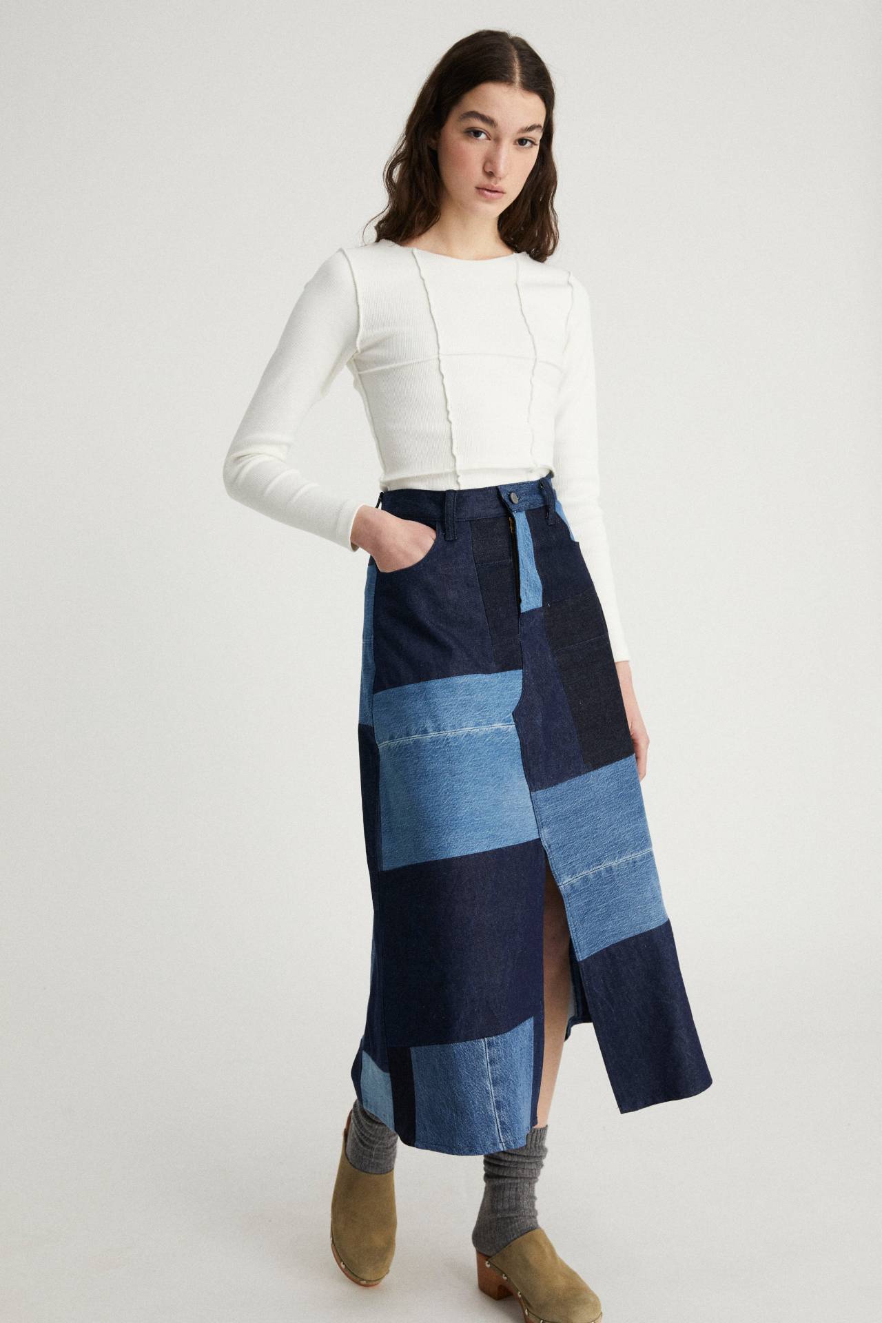 Infinitdenim  Lange Rok Geüpcycled