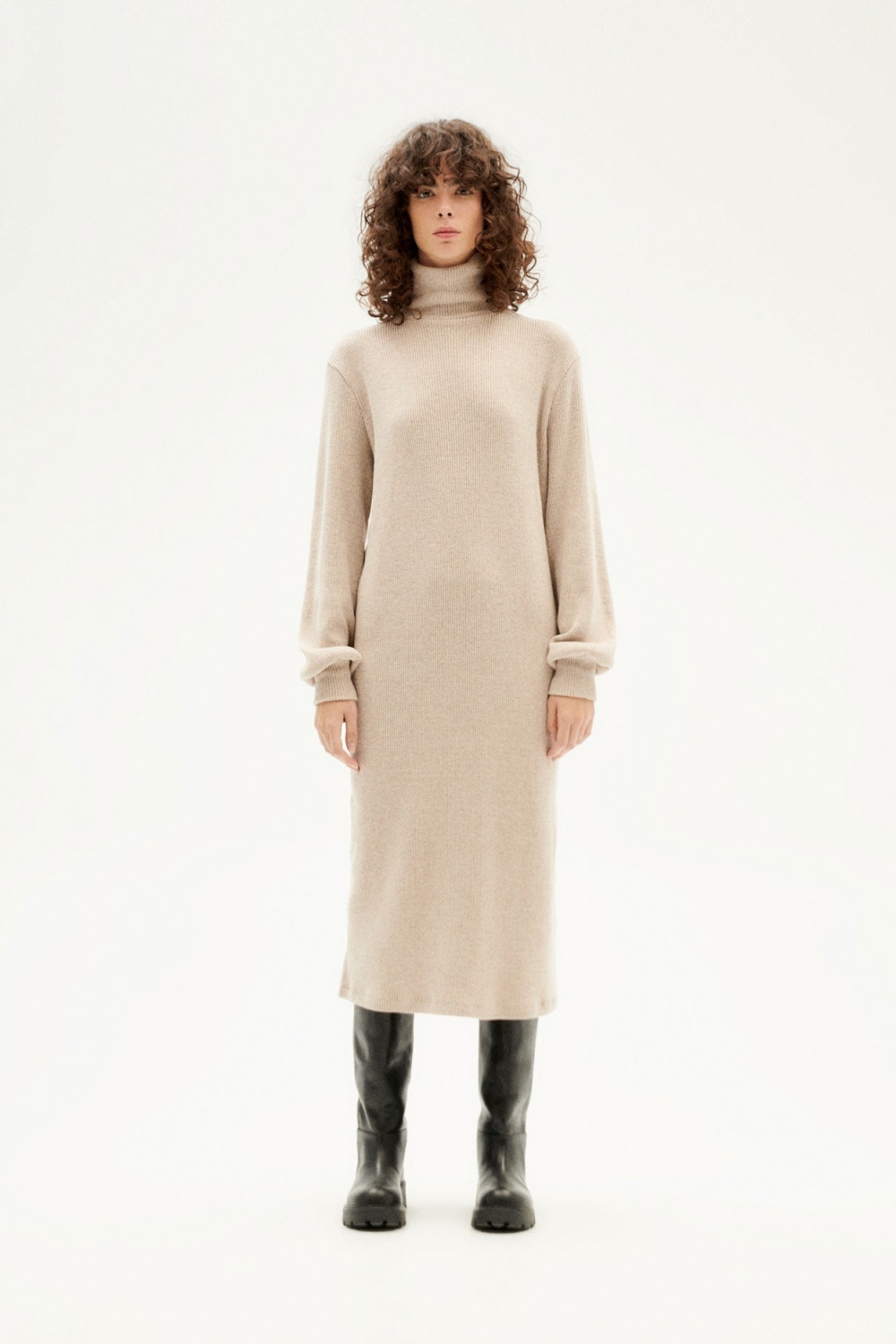 Thinking MU  Jurk Amaia Gebreid Camel