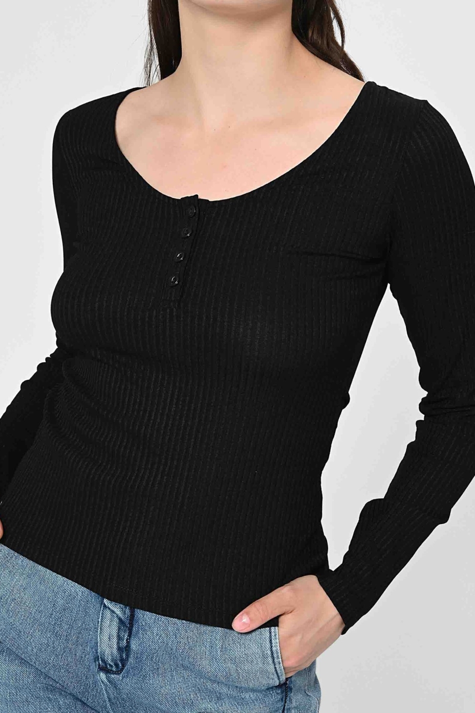 LOVJOI  Longsleeve Aracea Zwart