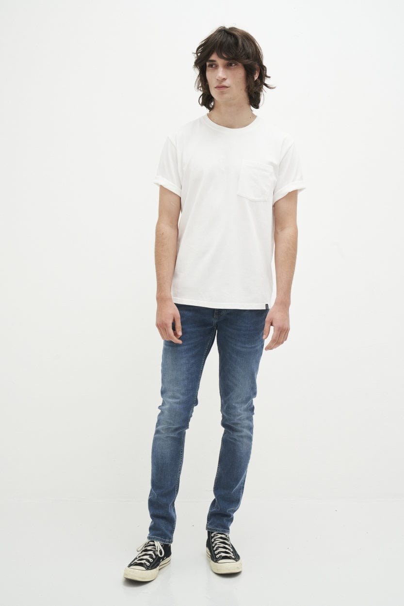 Kuyichi mannen vegan Liampo T-Shirt Gebroken Wit