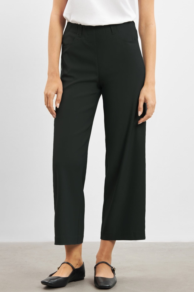 LAURIE  Broek Crop Loose Donna Zwart