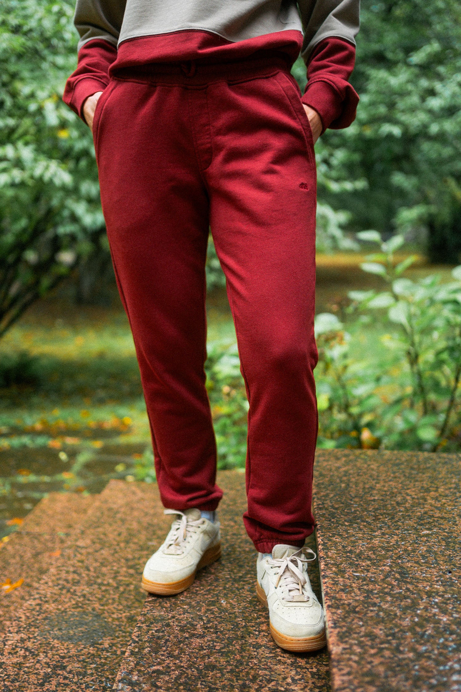 DIRTS mannen vegan Joggingbroek Royal Burgundy